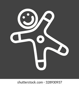Gingerbread, sweet, christmas icon vector image.Can also be used for christmas, celebrations, observances and holidays. Suitable for use on web apps, mobile apps and print media.