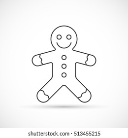 Gingerbread thin line icon