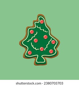 A gingerbread tree with balloons
