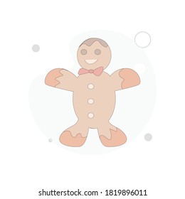 Fingerbrot, Vektorgrafik auf weißem Hintergrund