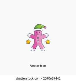 Gingerbread vector icon. Premium quality.