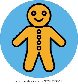Gingerbread Vector Icon which is suitable for commercial work and easily modify or edit it
