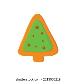 Gingerbread Vector Illustration Icon Colorful