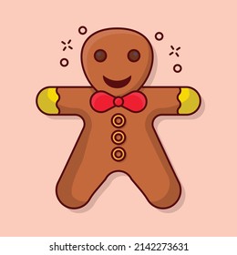 gingerbread Vector illustration on a transparent background.Premium quality symmbols. vector line flat     icon for concept and graphic design.