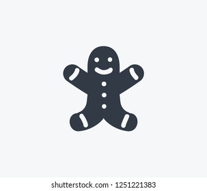 Gingerbreadman icon isolated on clean background. Gingerbreadman icon concept drawing icon in modern style. Vector illustration for your web mobile logo app UI design.