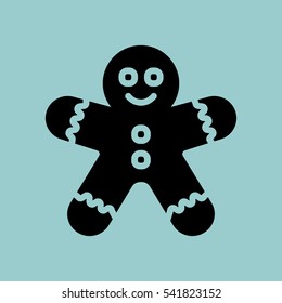 gingerbread-man icon. isolated sign