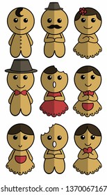 gingerman cookies vector