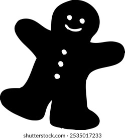 Gingerman print style vector illustration