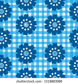 Gingham Background. Vector illustrations. Texture from squares/ rhombus for - tablecloths, blanket, plaid, cloths, shirts, textiles, dresses, paper, posters.