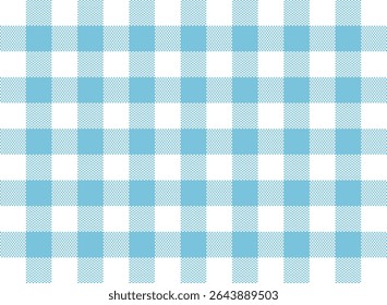 Gingham Check Pattern Light Blue and White