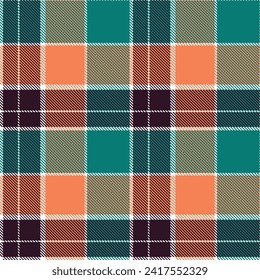 Gingham check plaid pattern for autumn, summer, spring. Seamless colorful herringbone textured vichy tartan vector graphic for scarf, dress, flannel shirt, skirt, other modern fashion fabric design.