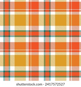 Gingham check plaid pattern for autumn, summer, spring. Seamless colorful herringbone textured vichy tartan vector graphic for scarf, dress, flannel shirt, skirt, other modern fashion fabric design.