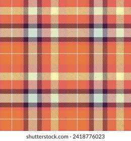 Gingham check plaid pattern for autumn, summer, spring. Seamless colorful herringbone textured vichy tartan vector graphic for scarf, dress, flannel shirt, skirt, other modern fashion fabric design.