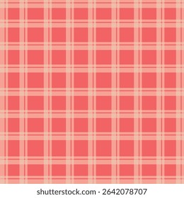 Gingham check plaid pattern for autumn, summer, spring. Seamless colorful herringbone textured Vichy tartan vector graphic for scarf, dress, flannel shirt, skirt, other modern fashion fabric design.