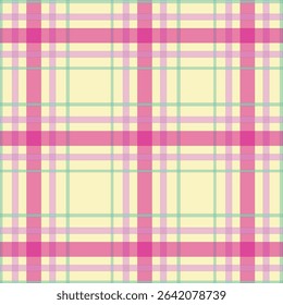 Gingham check plaid pattern for autumn, summer, spring. Seamless colorful herringbone textured Vichy tartan vector graphic for scarf, dress, flannel shirt, skirt, other modern fashion fabric design.