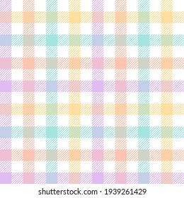 Premium Vector  Cute pastel square rainbow abstract element gingham  checkered tartan plaid scott seamless pattern
