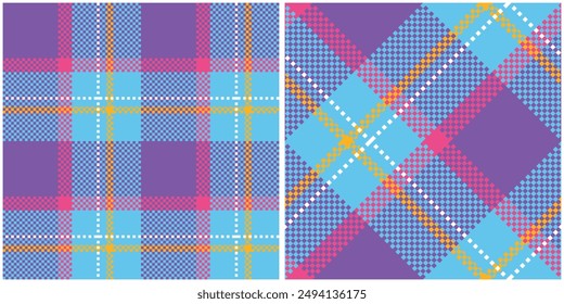 Gingham check plaid pattern for tablecloth, gift paper, napkin, blanket, scarf. Tartan Pattern Seamless. Scottish Tartan Pattern Flannel Shirt check vector for modern spring summer fashion textile