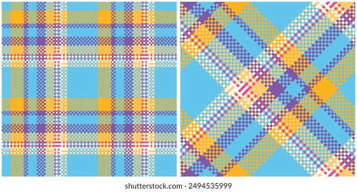 Gingham check plaid pattern for tablecloth, gift paper, napkin, blanket, scarf. Tartan Pattern Seamless. Scottish Tartan Pattern Flannel Shirt check vector for modern spring summer fashion textile