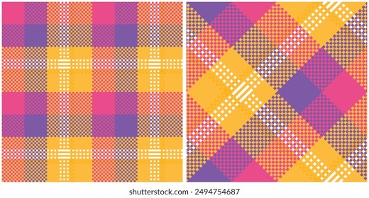 Gingham check plaid pattern for tablecloth, gift paper, napkin, blanket, scarf. Tartan Pattern Seamless. Scottish Tartan Pattern Flannel Shirt check vector for modern spring summer fashion textile