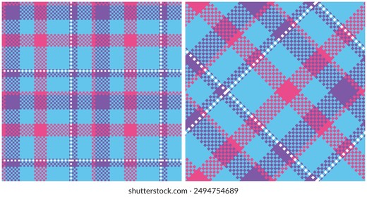 Gingham check plaid pattern for tablecloth, gift paper, napkin, blanket, scarf. Tartan Pattern Seamless. Scottish Tartan Pattern Flannel Shirt check vector for modern spring summer fashion textile
