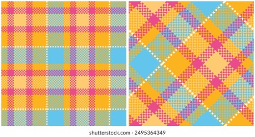 Cuadros a cuadros patrón de cuadros para mantel, papel de regalo, servilleta, manta, bufanda. Patrón de tartán sin costuras. Escocesa Tartan Patrón de franela Camisa a cuadros Vector para la primavera moderna verano textil de la moda