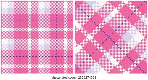 Gingham check plaid pattern for tablecloth, gift paper, napkin, blanket, scarf. Tartan Pattern Seamless. Scottish Tartan Pattern Flannel Shirt check vector for modern spring summer fashion textile