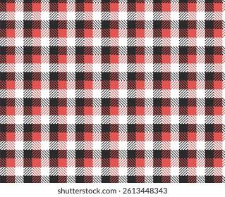 Gingham Checkered Pattern. Textile design of textured plaid. Checkered fabric pattern swatch for print, tartan, gift wrap, textiles, checkered background for tablecloth. Stripes crossed