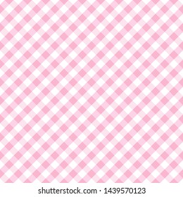 Gingham Cross Weave Seamless Check Pattern, Pastel Pink and White, vector file includes pattern swatch that seamlessly fills any shape, for arts, crafts, fabrics, nursery, home decor, scrapbooks.