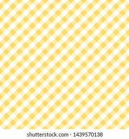 Gingham Cross Weave Seamless Check Pattern, Pastel Yellow and White, vector file includes pattern swatch that seamlessly fills any shape, for arts, crafts, fabrics, picnics, home decor, scrapbooks.