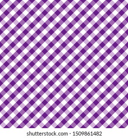 Gingham Cross Weave Seamless Check Pattern, Lavender and White, vector file includes pattern swatch that seamlessly fills any shape, for arts, crafts, fabrics, picnics, home decor, scrapbooks.