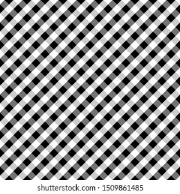 Gingham Cross Weave Seamless Check Pattern, Black and White, vector file includes pattern swatch that seamlessly fills any shape, for arts, crafts, fabrics, picnics, home decor, scrapbooks.