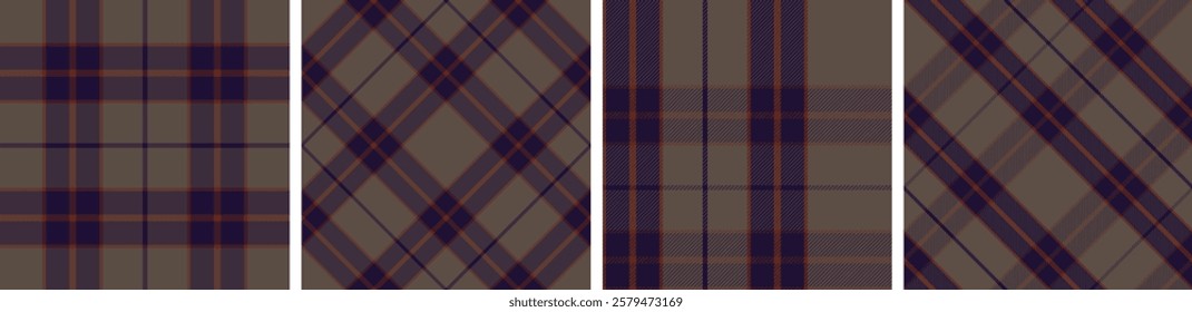 Gingham design set seamless pattern tartan plaid for dress check,flannel skirt, tablecloth other modern and fashion print.