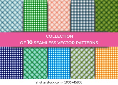 Gingham Fabric Cloth Pattern design vector