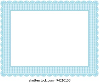Gingham Frame - Gingham patterned frame with scalloped border