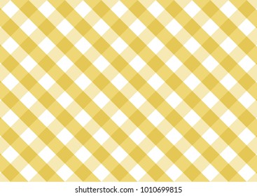 Gingham golden and white pattern. Texture from rhombus/squares for - plaid, tablecloths, clothes, shirts, dresses, paper and other textile products.