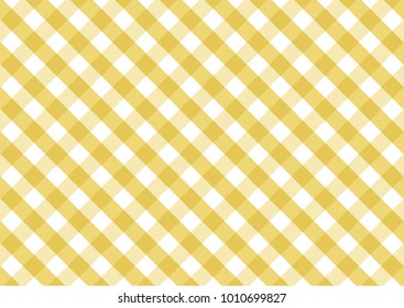 Gingham golden and white pattern. Texture from rhombus/squares for - plaid, tablecloths, clothes, shirts, dresses, paper and other textile products.