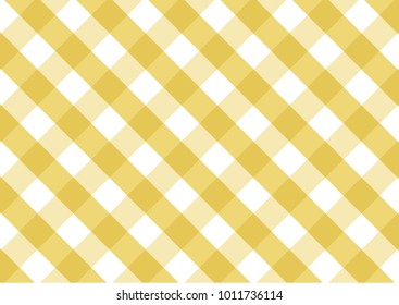 Gingham golden and white pattern. Texture from rhombus/squares for - plaid, tablecloths, clothes, shirts, dresses, paper and other textile products.