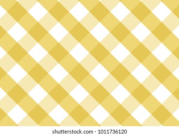 Gingham golden and white pattern. Texture from rhombus/squares for - plaid, tablecloths, clothes, shirts, dresses, paper and other textile products.