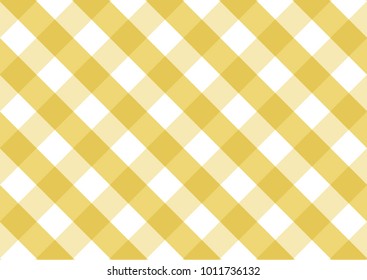 Gingham golden and white pattern. Texture from rhombus/squares for - plaid, tablecloths, clothes, shirts, dresses, paper and other textile products.