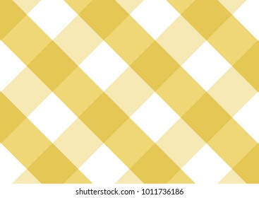 Gingham golden and white pattern. Texture from rhombus/squares for - plaid, tablecloths, clothes, shirts, dresses, paper and other textile products.