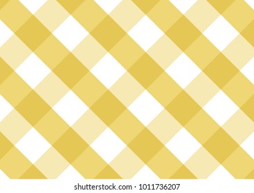 Gingham golden and white pattern. Texture from rhombus/squares for - plaid, tablecloths, clothes, shirts, dresses, paper and other textile products.