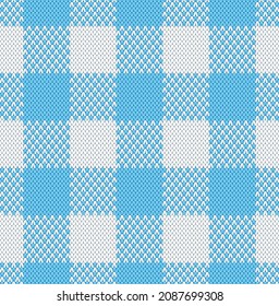 Tejido de punto de Gingham sin fisuras para la ilustración de plaid de plaid de picnic o manteles