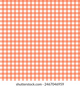 Patrón inconsútil de la naranja de Gingham para el fondo, Fondo de pantalla, alfombra, estilo de diseño de la tela del Vector