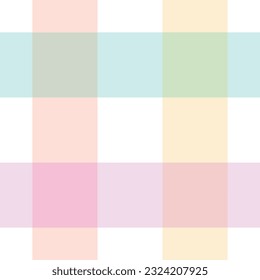 Patrón transparente de color pastel de Gingham, ilustración vectorial.