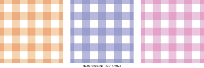 Gingham pastel pattern, vector illustration.