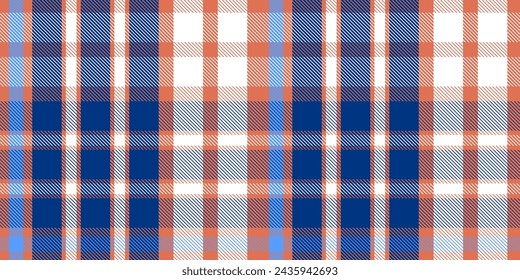 Gingham pattern background. Retro tablecloth texture. Abstract color full of Scott pattern. Pastel gingham seamless background for print on fabric. Vector art.