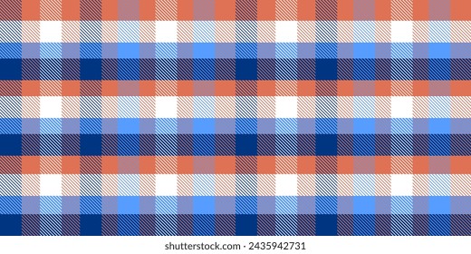 Gingham pattern background. Retro tablecloth texture. Abstract color full of Scott pattern. Pastel gingham seamless background for print on fabric. Vector art.