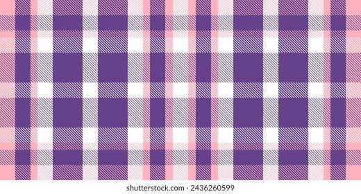 Gingham pattern background. Retro tablecloth texture. Abstract color full of Scott pattern. Pastel gingham seamless background for print on fabric. Vector art