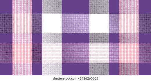 Gingham pattern background. Retro tablecloth texture. Abstract color full of Scott pattern. Pastel gingham seamless background for print on fabric. Vector art
