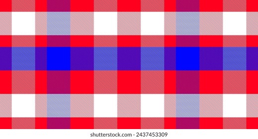 Gingham pattern background. Retro tablecloth texture. Abstract color full of Scott pattern. Pastel gingham seamless background for print on fabric. Vector art